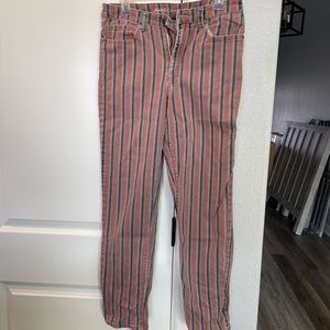 AMERICAN EAGLE striped mom jeans